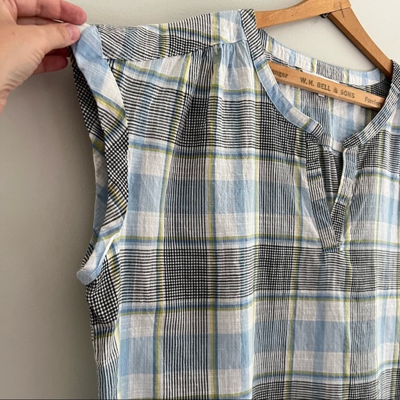 Northern Reflections Plaid Cotton Tank Blouse Size XXL - Picture 3 of 7